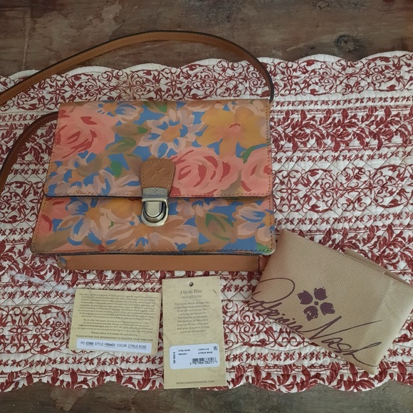 Patricia Nash Crossbody Bag Citrus Rose Collection NWT - Picture 2 of 4